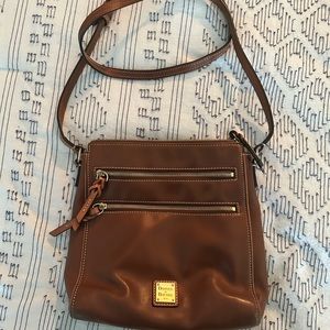 Dooney and Burke camel leather crossbody bag purse